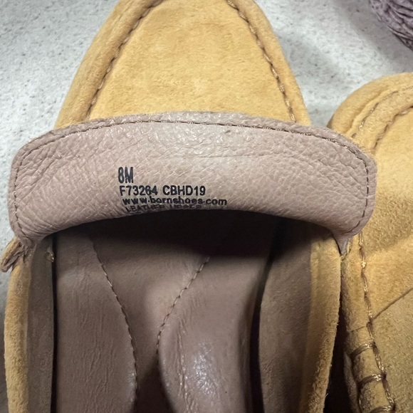 Born Womens Melinda Loafer Flat Shoes Yellow Suede Slip On Penny Solid - Picture 5 of 8